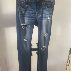 American Eagle Outfitters Women's Ripped Blue Skinny Jeans